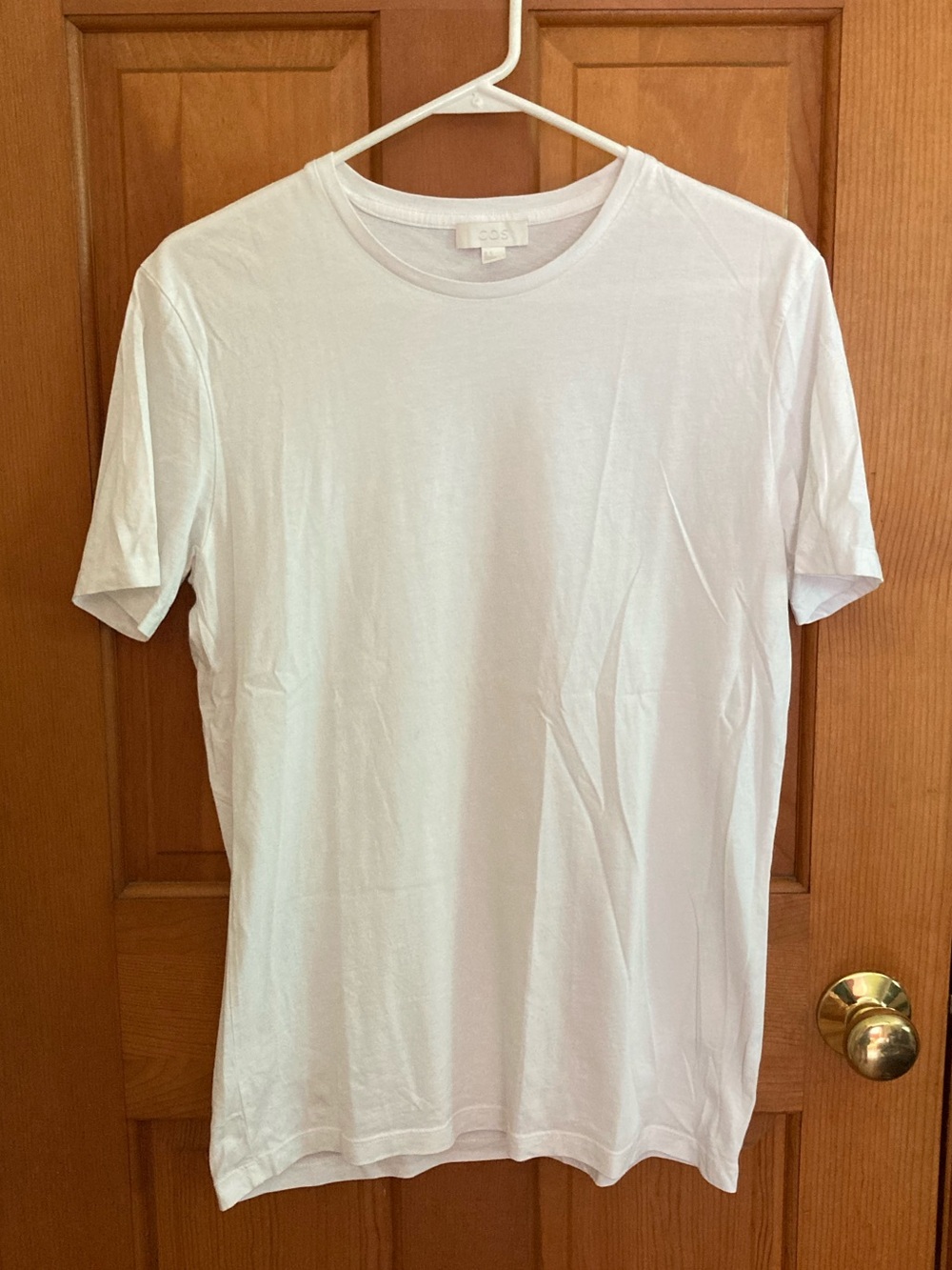COS Men’s 100% Cotton White Short Sleeve Crewneck T-Shirt Size S
